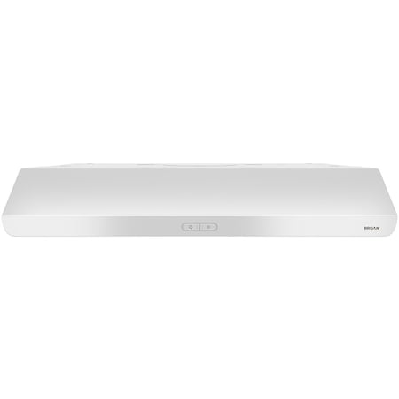 Broan-Nutone Sahale 30-in Convertible Under-Cabinet Range Hood with LED Lighting in White BKDB136WW